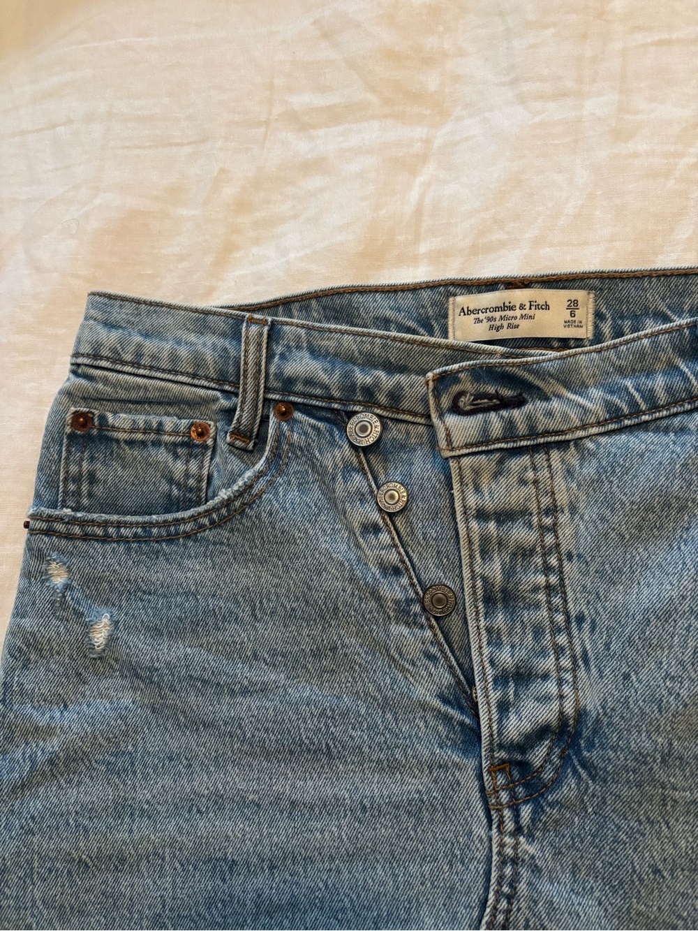 Abercrombie & Fitch A-LineDenim Mini Skirt - Picture 2 of 4